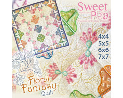 Sweet Pea Embroidery Designs CD - Floral Fantasy Quilt